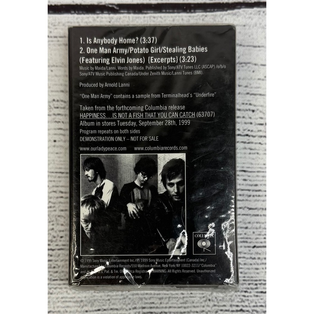 Our Lady Peace Happiness Is Not A Fish You Can Catch SEALED Cassette Sampler 90s - Picture 2 of 4